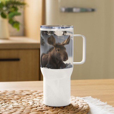 Travel mug with a handle