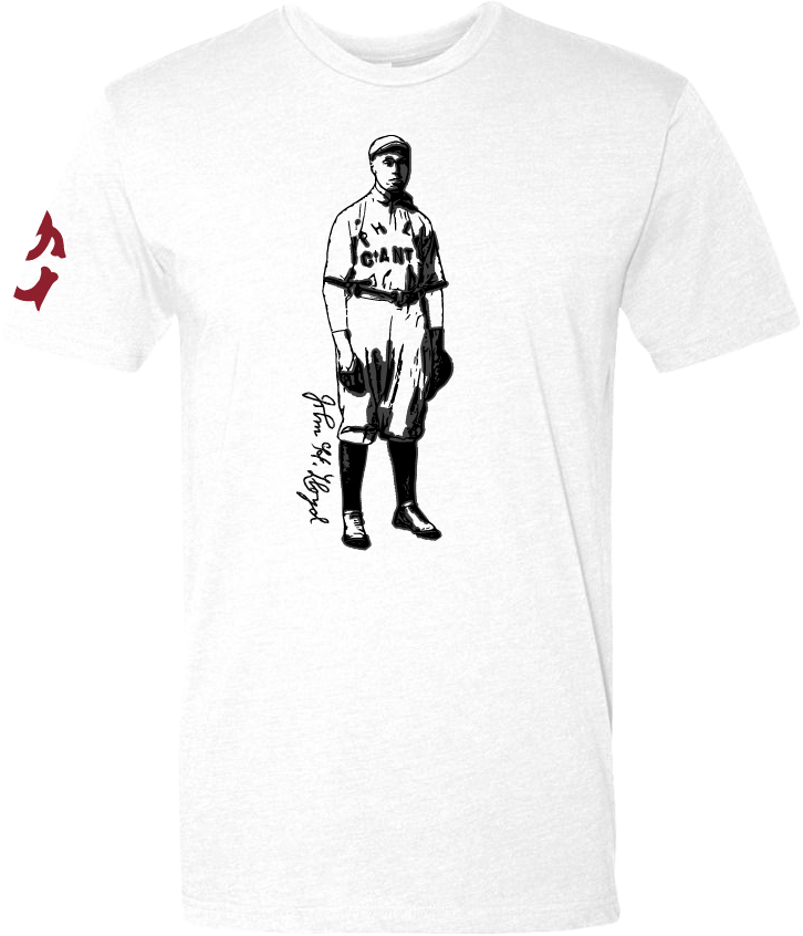 John H Lloyd : Philadelphia Giants t-shirt featuring vintage baseball design in white