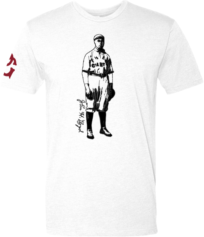 John H Lloyd : Philadelphia Giants t-shirt featuring vintage baseball design in white