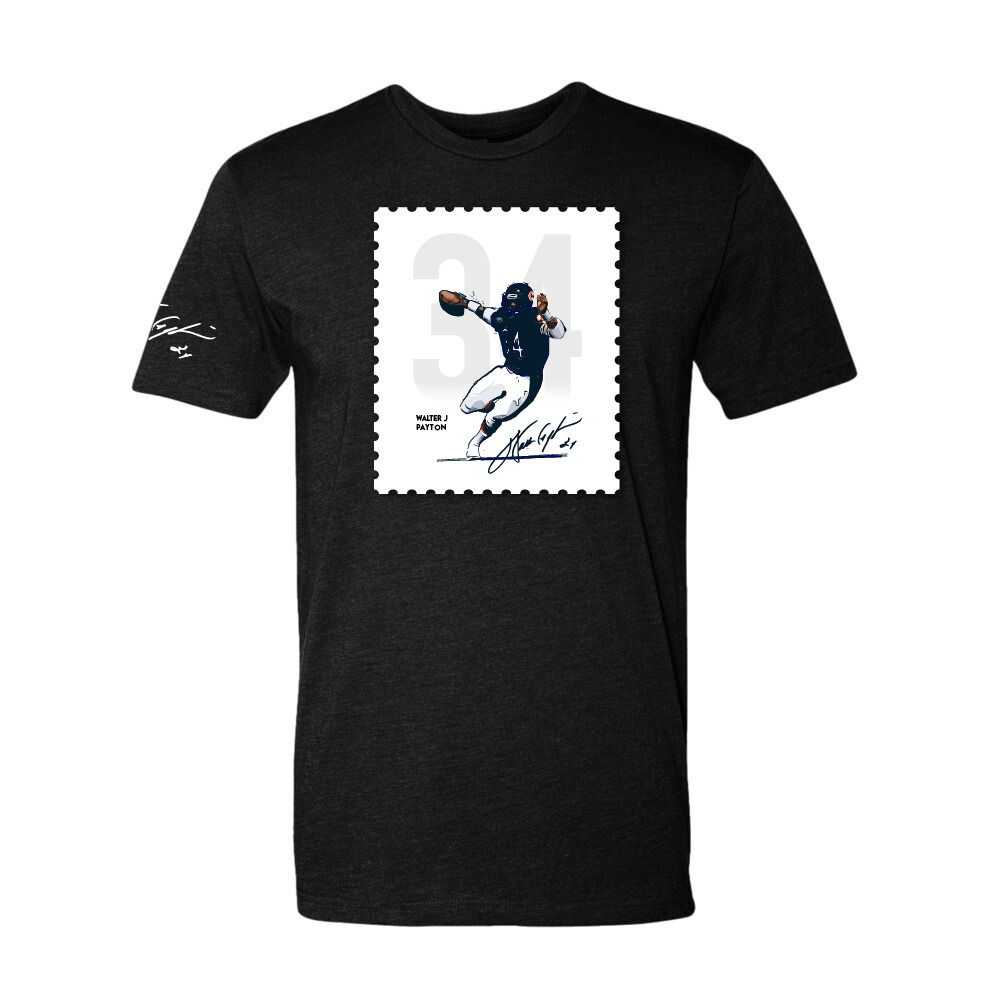 Walter Payton: 34 t-shirt featuring Chicago Bears legend design