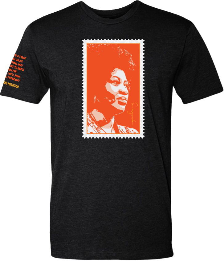 Toni Morrison t-shirt featuring portrait