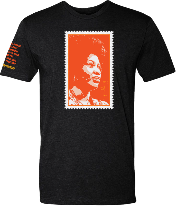 Toni Morrison t-shirt featuring portrait