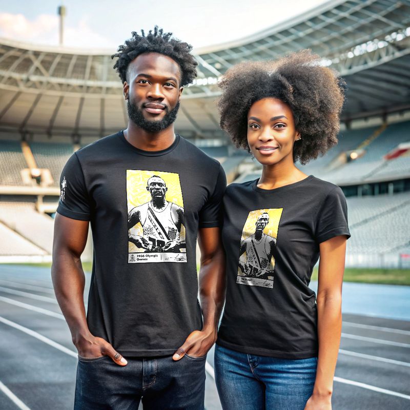 1936 Olympic Games : Jesse Owens T-Shirt featuring historic Olympic design