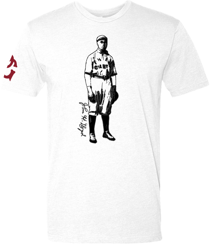 John H Lloyd : Philadelphia Giants t-shirt featuring vintage baseball design in white