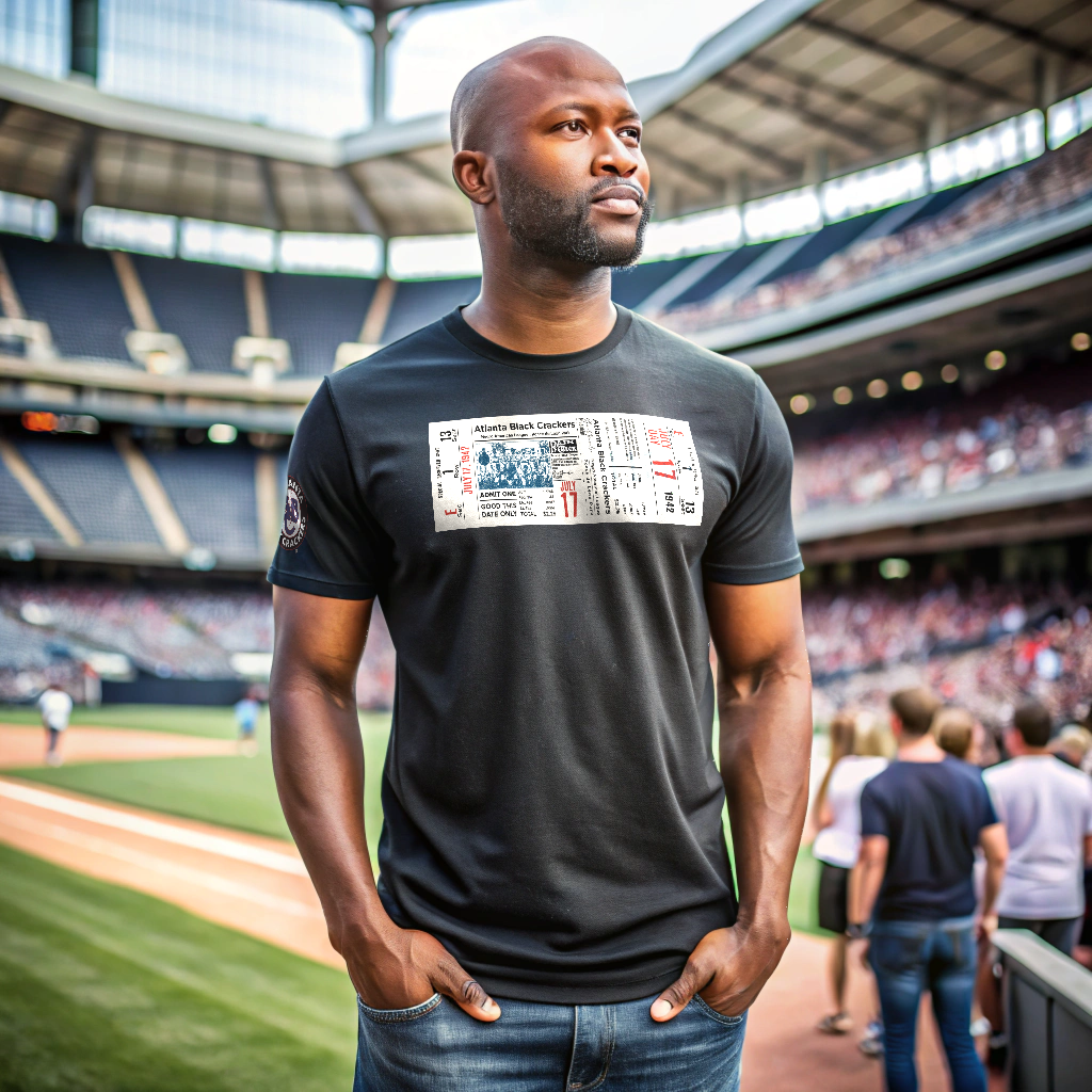 Atlanta Black Crackers vintage baseball ticket graphic tee — Negro League heritage shirt by Victoria + Irene Apparel Co