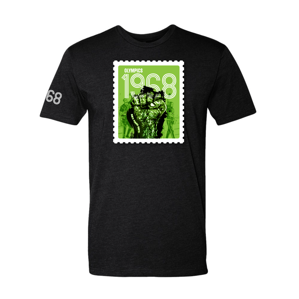 1968 Olympics Black Power Salute graphic t-shirt — Tommie Smith and John Carlos tribute tee by Victoria + Irene Apparel Co