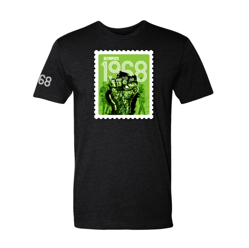 Olympics 1968: Black Power Salute 1968 Olympics Black Power Salute graphic t-shirt — Tommie Smith and John Carlos tribute tee by Victoria + Irene Apparel Co