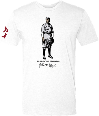 John 'Pop' Lloyd Negro League baseball graphic t-shirt — Hall of Fame tribute tee by Victoria + Irene Apparel Co