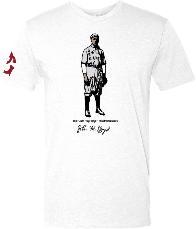 John 'Pop' Lloyd Negro League baseball graphic t-shirt — Hall of Fame tribute tee by Victoria + Irene Apparel Co