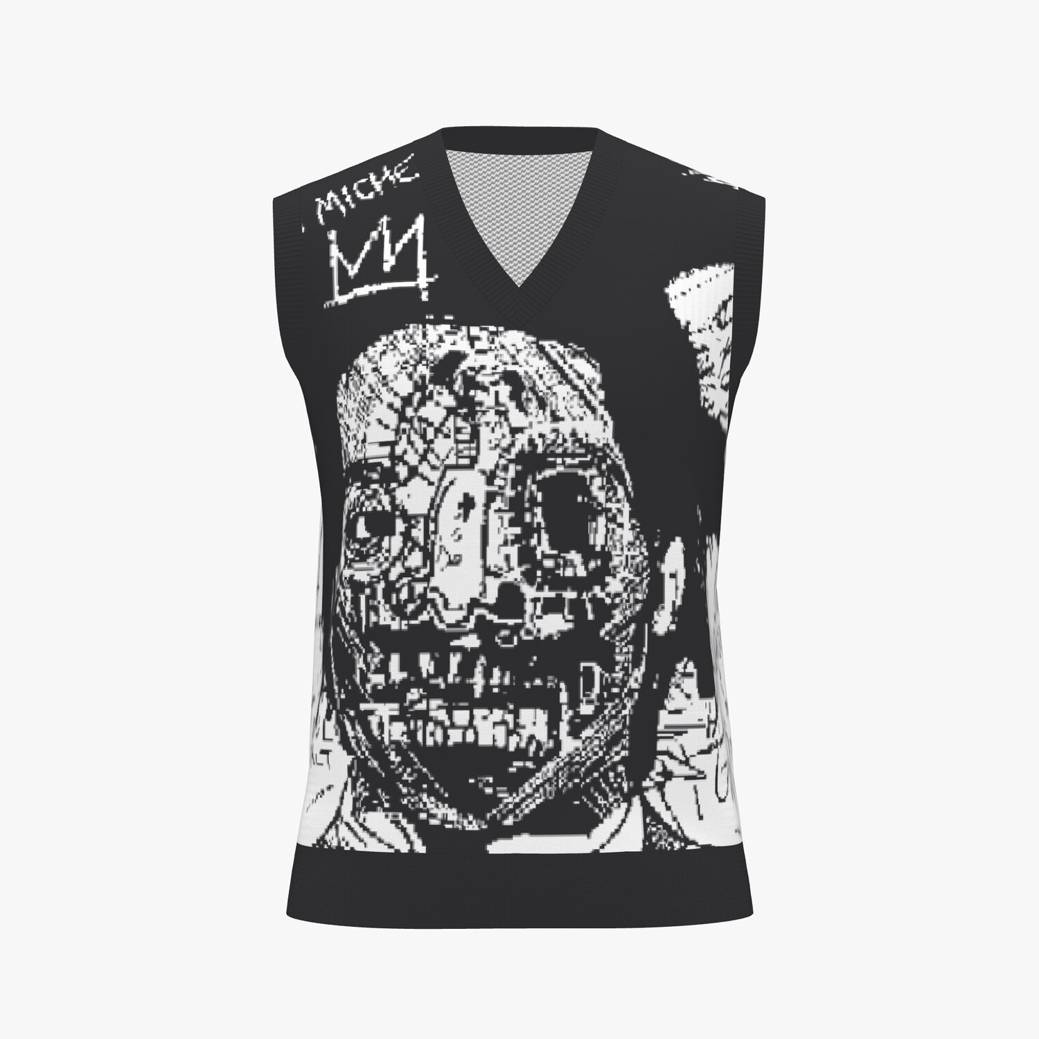Jean-Michel Basquiat tribute vest — urban art heritage apparel by Victoria + Irene Apparel Co