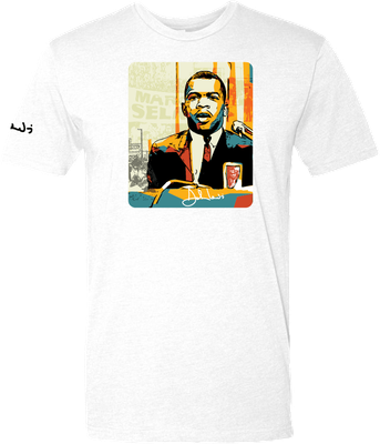 John Lewis good trouble graphic t-shirt in white — civil rights tribute tee by Victoria + Irene Apparel Co