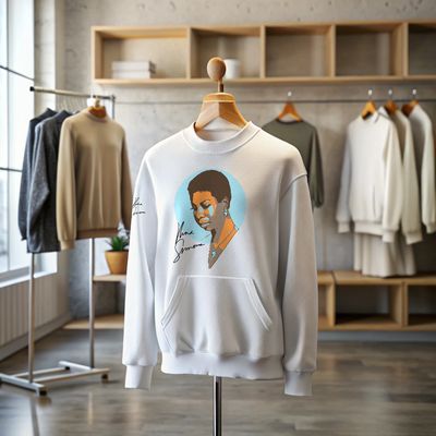 Nina Simone High Priestess of Soul heritage sweater — civil rights music tribute knitwear by Victoria + Irene Apparel Co