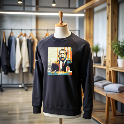 John Lewis good trouble French Terry raglan sweatshirt — civil rights heritage apparel by Victoria + Irene Apparel Co