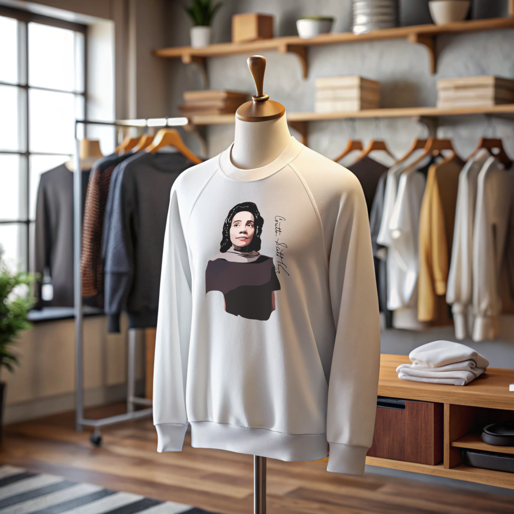 Coretta Scott King 'First Lady' French Terry raglan sweatshirt — civil rights tribute apparel by Victoria + Irene Apparel Co