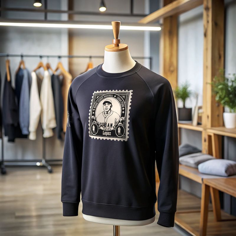 Cando Lopez Cuban Star French Terry raglan sweatshirt — Negro League heritage apparel by Victoria + Irene Apparel Co