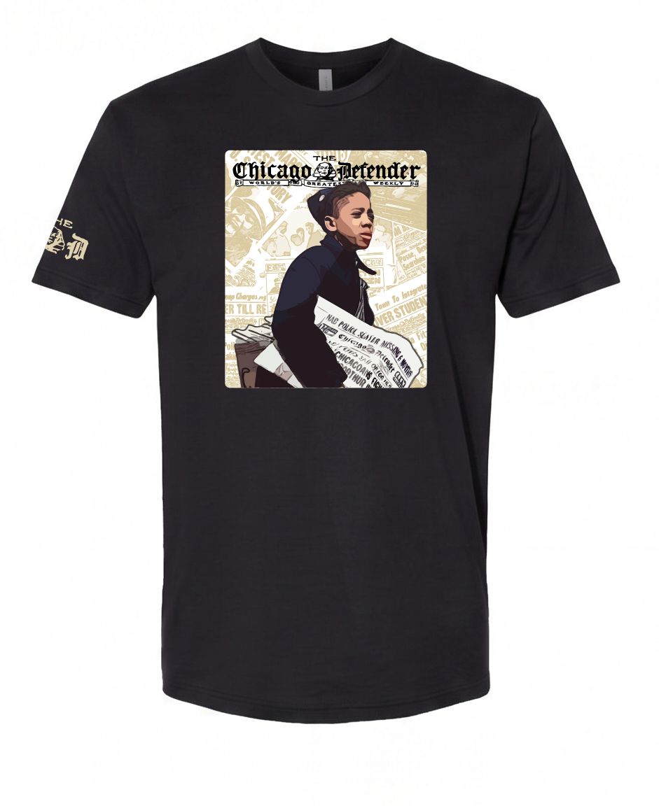 Chicago Defender tribute tee — Black history apparel by Victoria + Irene Apparel Co.