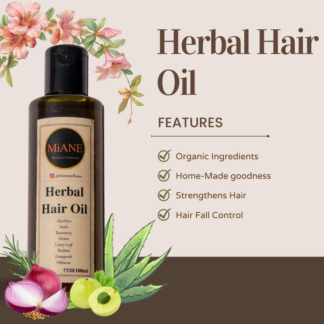 MiANE Herbal Hair Oil 100ml + Shampoo bar 80g