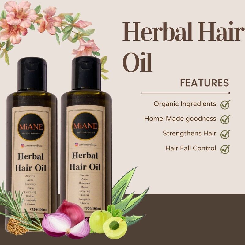 MiANE Herbal Hair Oil -  2X100ml
