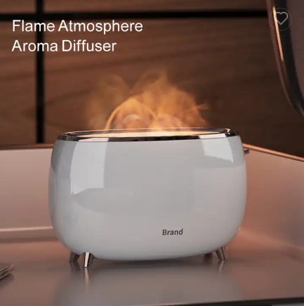 Flame Diffuser Humidifier Support Essential Oils Fire Flame Effect LED Light Ultrasonic USB Air Humidifier Fire Aroma Diffuser