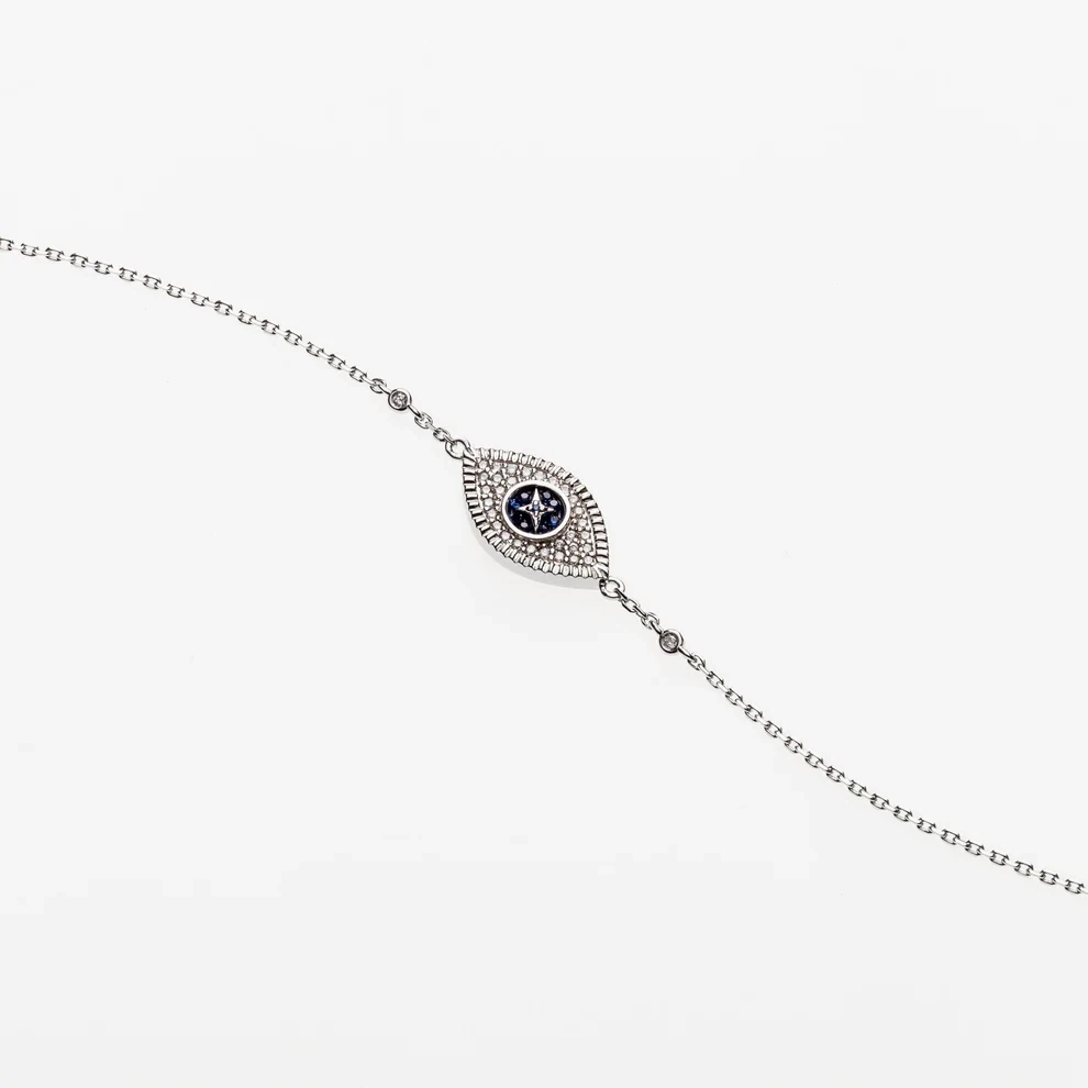 Böses Auge Silber Armband
