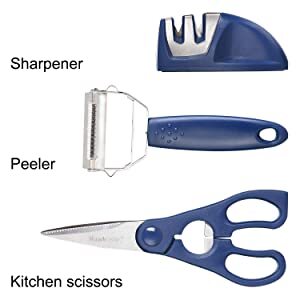  Wanbasion Green Professional Kitchen Knife Chef Set, Kitchen Knife  Set Stainless Steel, Kitchen Knife Set Dishwasher Safe with Sheathes: Home  & Kitchen