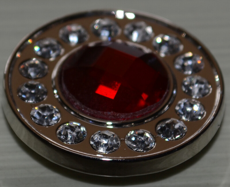 Red bling on circle shape
