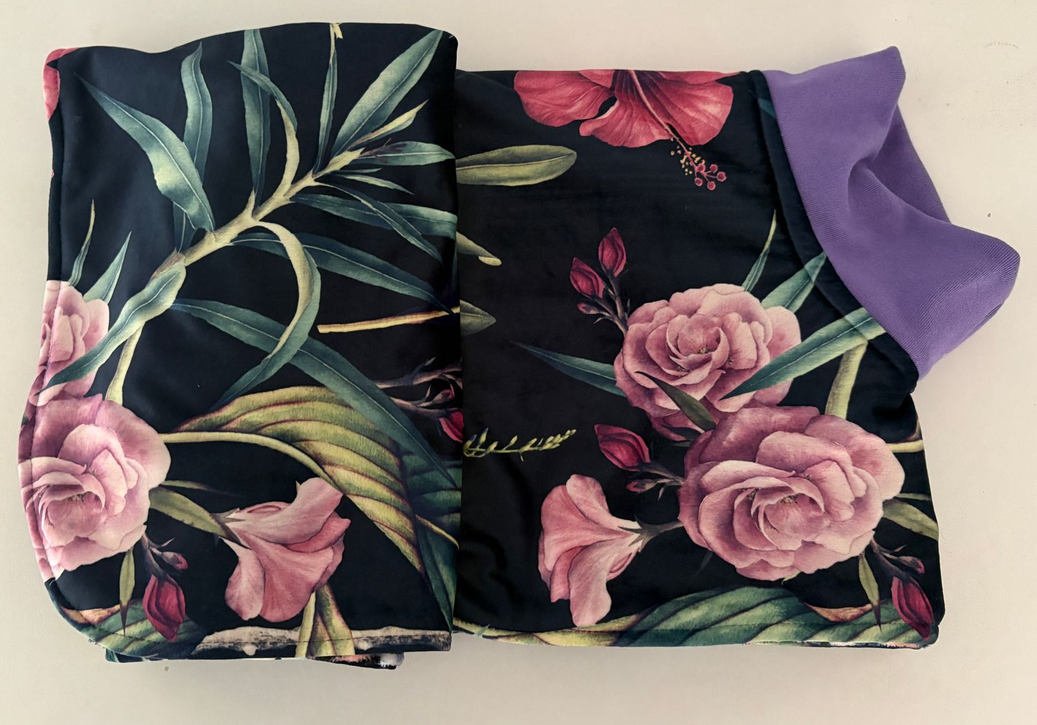 Coat Velvet flowers