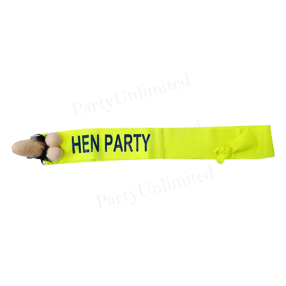 Hen party neon yellow sash Bachelor/Bachelorette