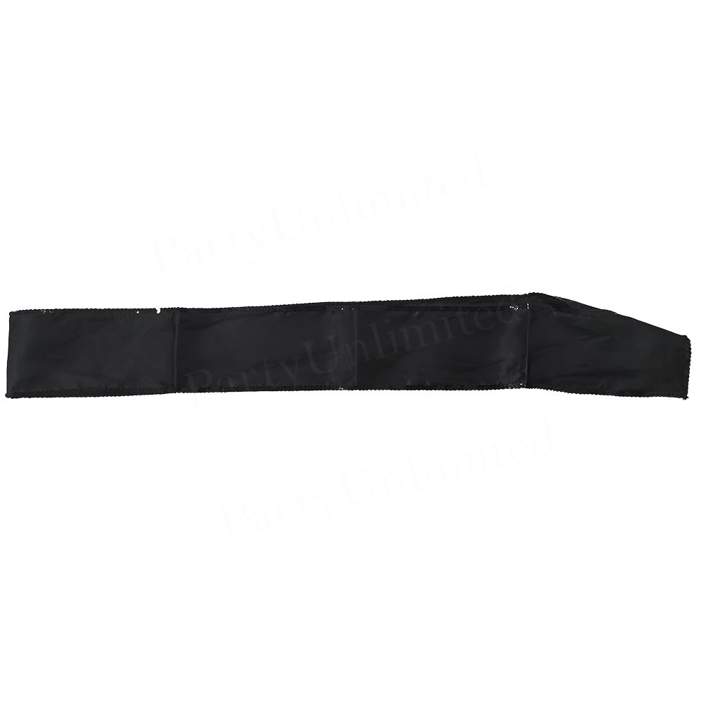 Plain black sash with sequins