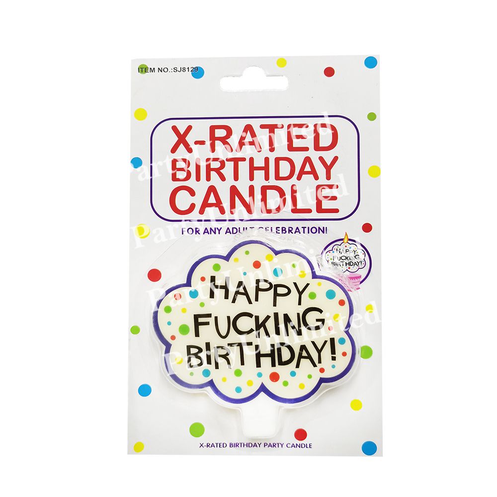 X rated Birthday candle