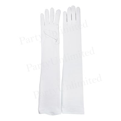 Long white gloves