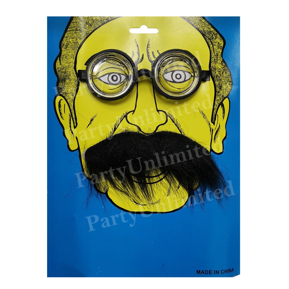 Glasses and moustache