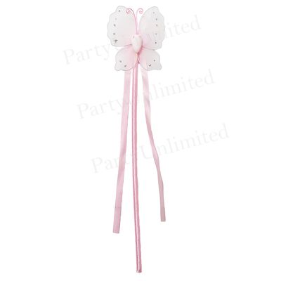 Butterfly wand large pink