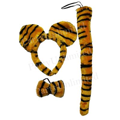 Tiger headband bowtie and tail set