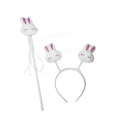 Bunny headband and wand set white