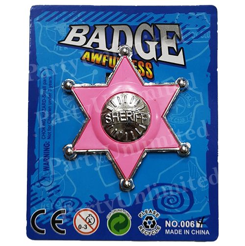 sheriff badge pink