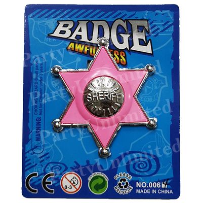 sheriff badge pink