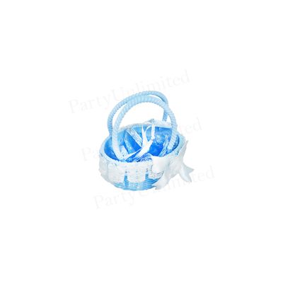 Baby shower blue travel cot organza bag 12pcs