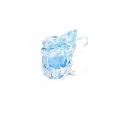 Baby shower blue travel cot organza bag 12pcs