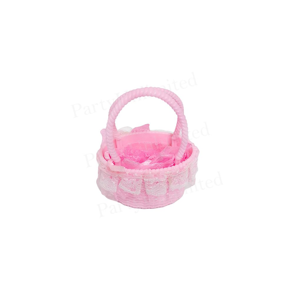 Baby shower pink travel cot organza bag 12pcs
