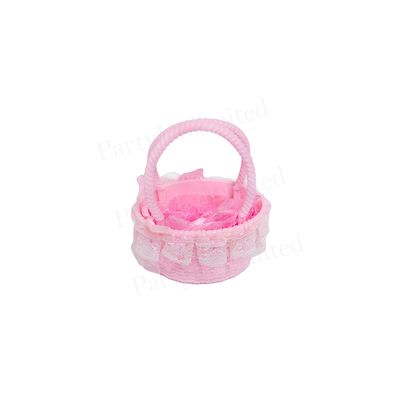 Baby shower pink travel cot organza bag 12pcs