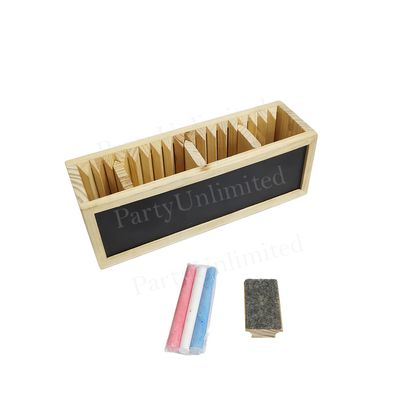 Wooden B/W board &amp; chalk board box