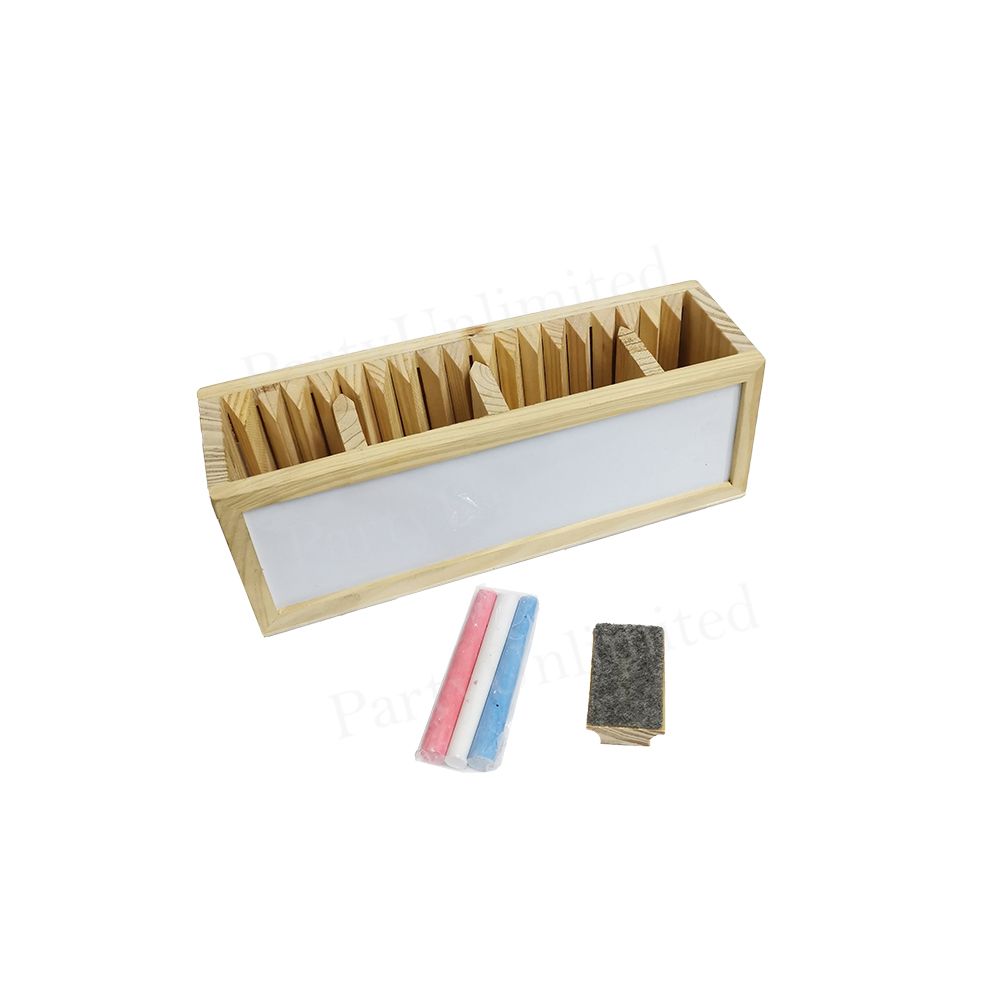 Wooden B/W board &amp; chalk board box