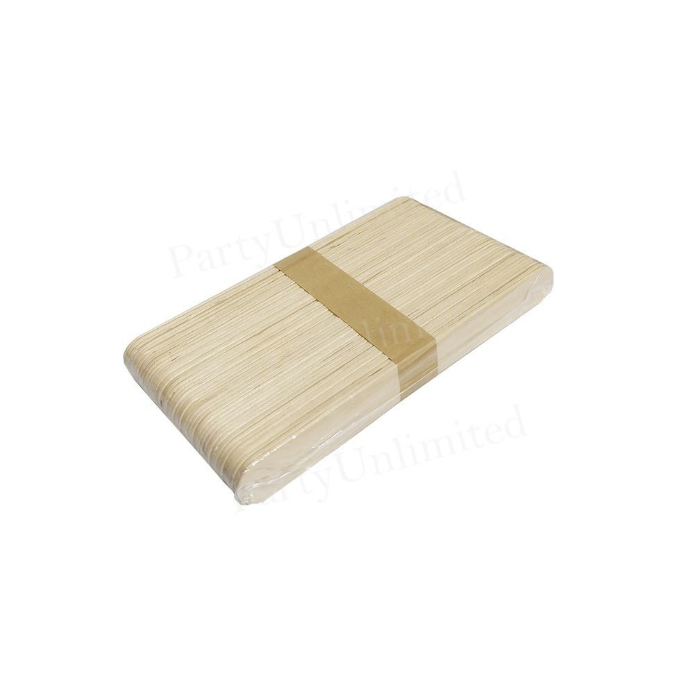 Wooden Ice cream sticks large natural plain