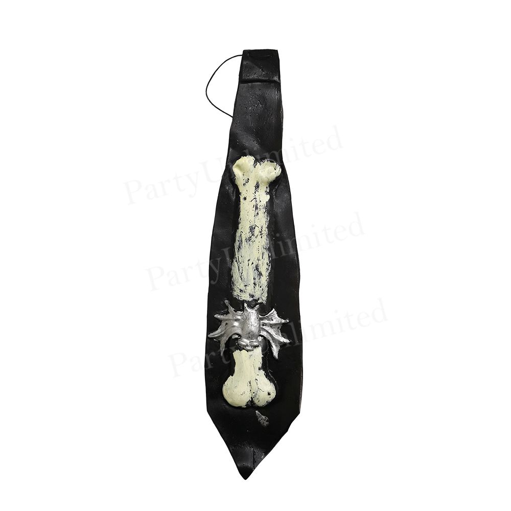 Horror rubber Tie bat and bone