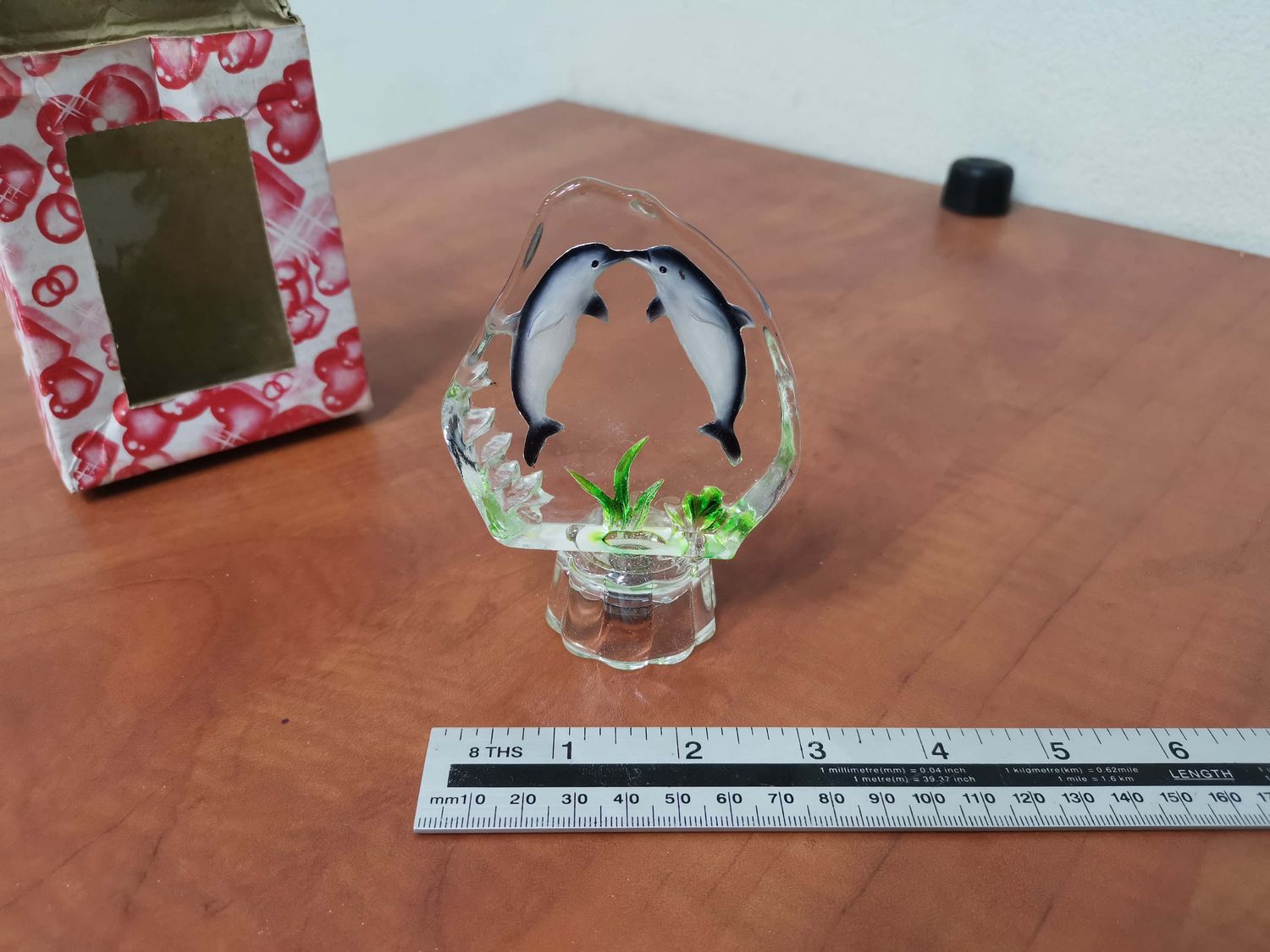 Glass ornament dolphin