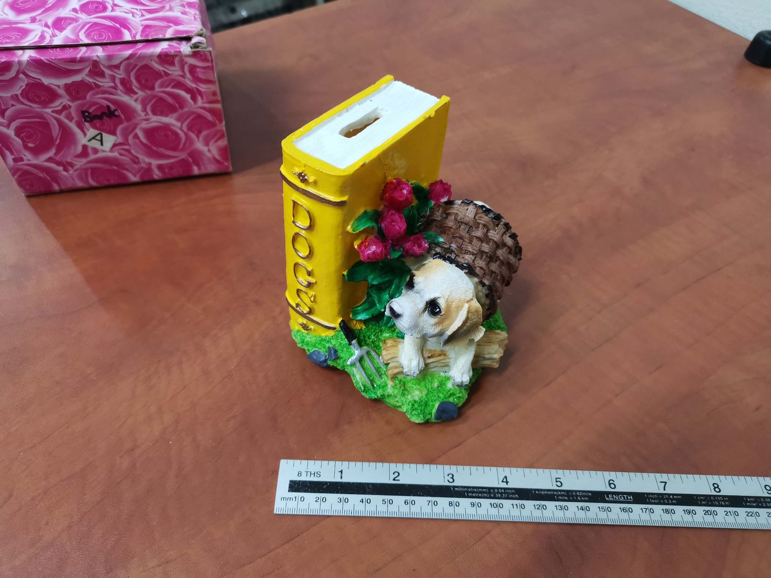 Porcelain dog money box 001 A