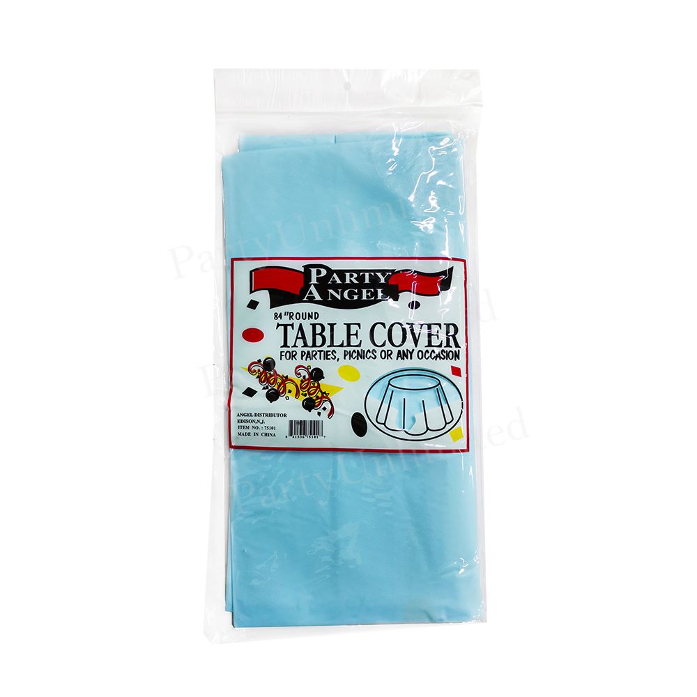 Table Cover plastic round 213cm Blue