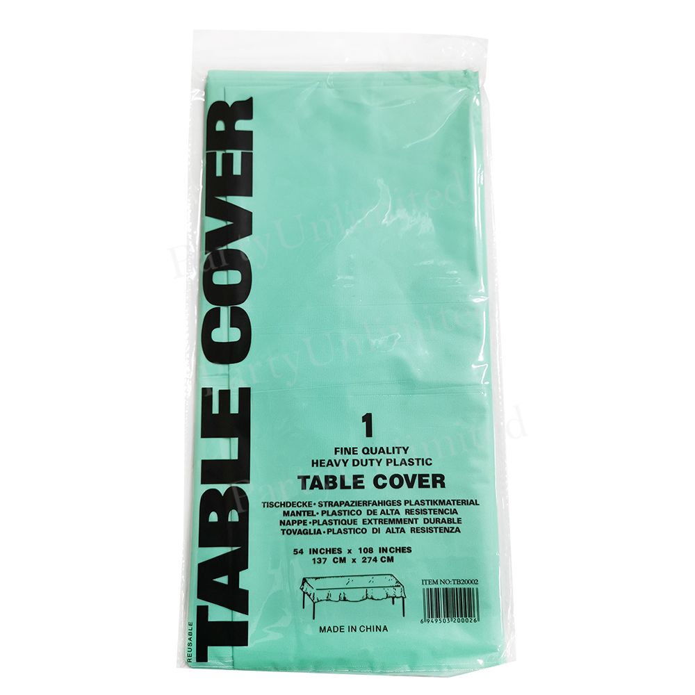 Table Cover Thick plastic rectangle 137x274cm Mint