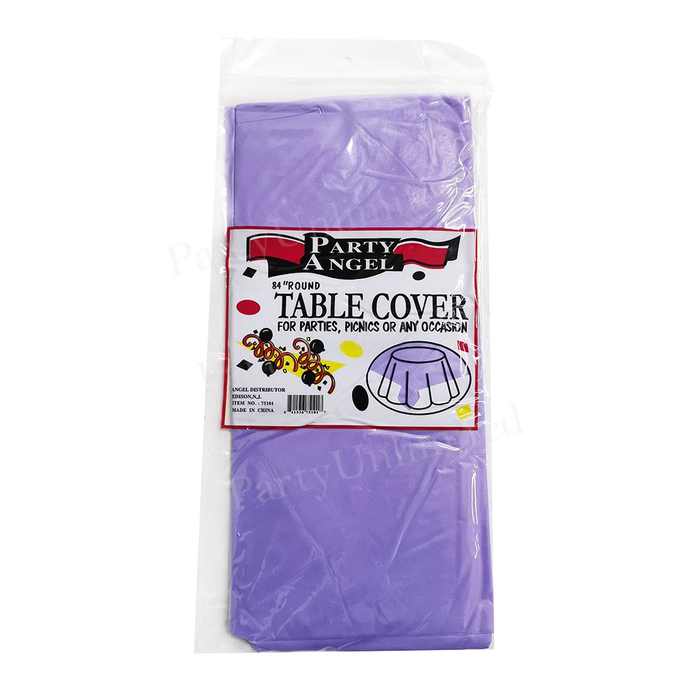 Table Cover plastic round 213cm Purple